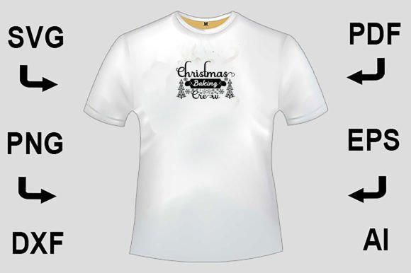 Christmas Baking Crew SVG T-Shirt Design – Festive Graphics for Crafters & T-Shirt Design Lovers