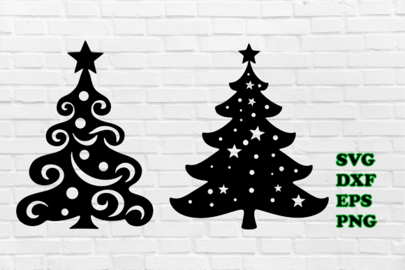 Christmas Trees SVG & Cutting Files: Festive Graphics for T-Shirt Designs and Seasonal Branding