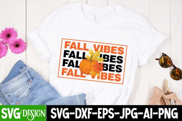 Fall Vibes SVG Cut File for T-Shirt Designs & Graphics