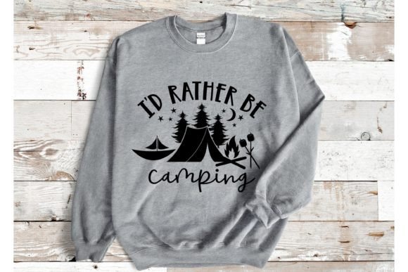 I’d Rather Be Camping SVG for T-Shirt Designs & Brand Graphics