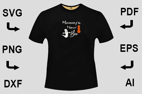 Mommy's New Boo SVG T-Shirt Design – Cute Graphics for Crafty T-Shirt Designs