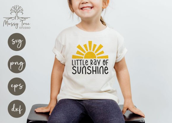 Retro Little Ray of Sunshine SVG for T-Shirt Designs & Graphics