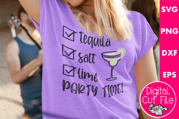 Tequila Salt Lime Party Time Graphics for T-Shirt Designs