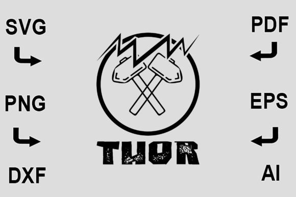 Thor SVG T-Shirt Design: A Bold Graphic for Crafts & Marketing