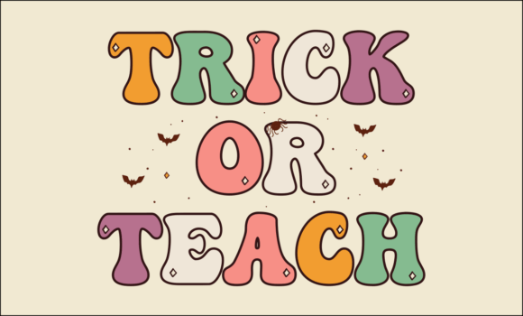 Trick or Teach Halloween Retro Groovy Design Review